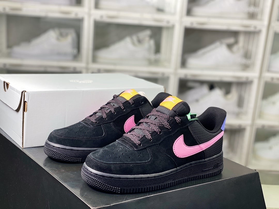 Nike Suede Preto, Rosa e Roxo