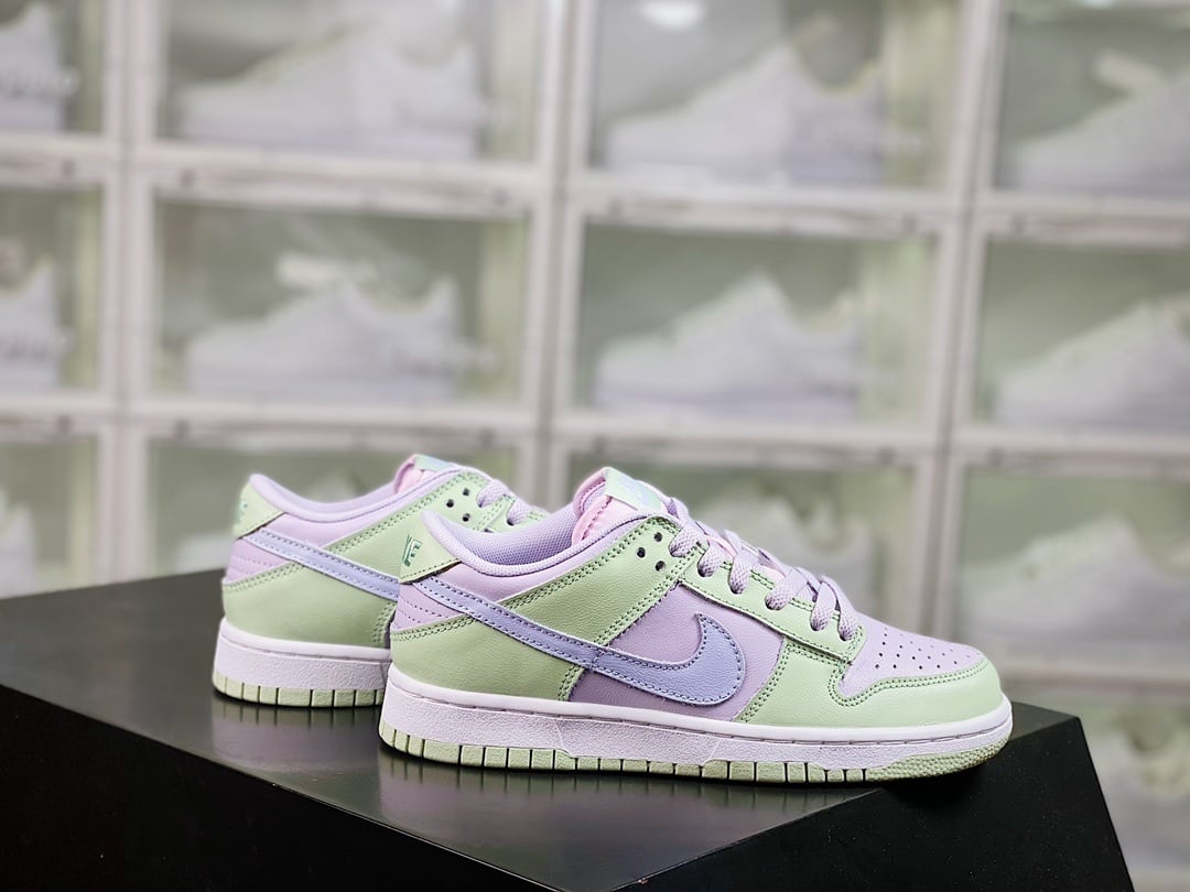 NK Dunk Low Amarelo, Rosa, Verde e Ice Lemon