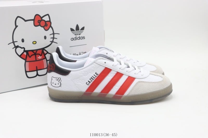 Adidas Gazelle White Red Kitty - Vista 2