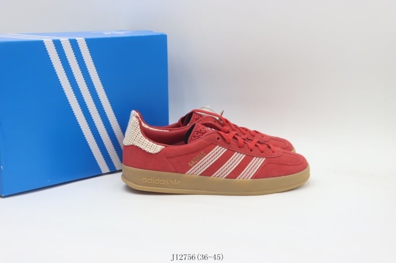 Adidas Gazelle Red White - Vista 2