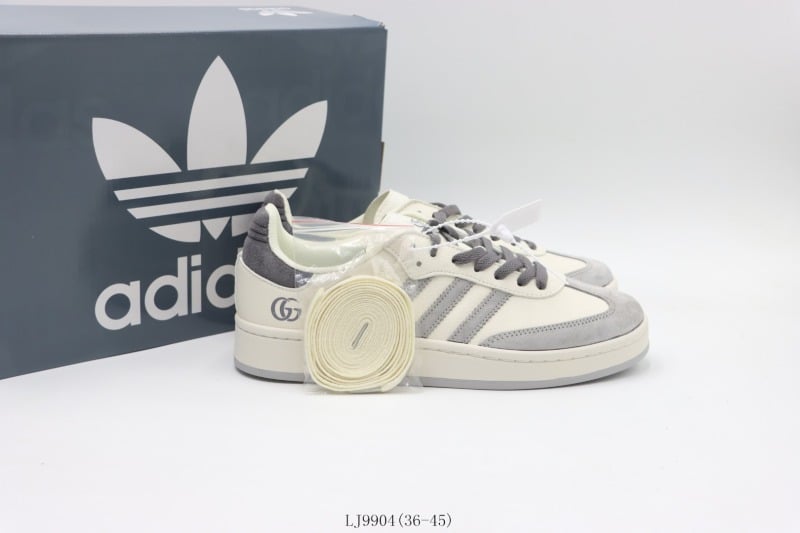Adidas Gazelle White Grey - Vista 2