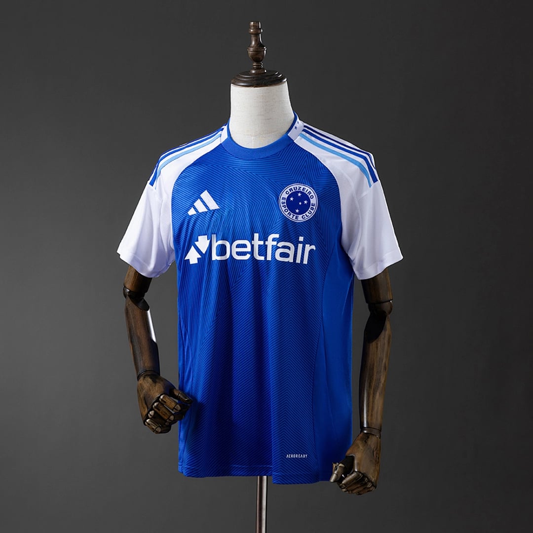 Camisola Principal do Cruzeiro 2025/2026 Todos Patrocinadores - Vista 1