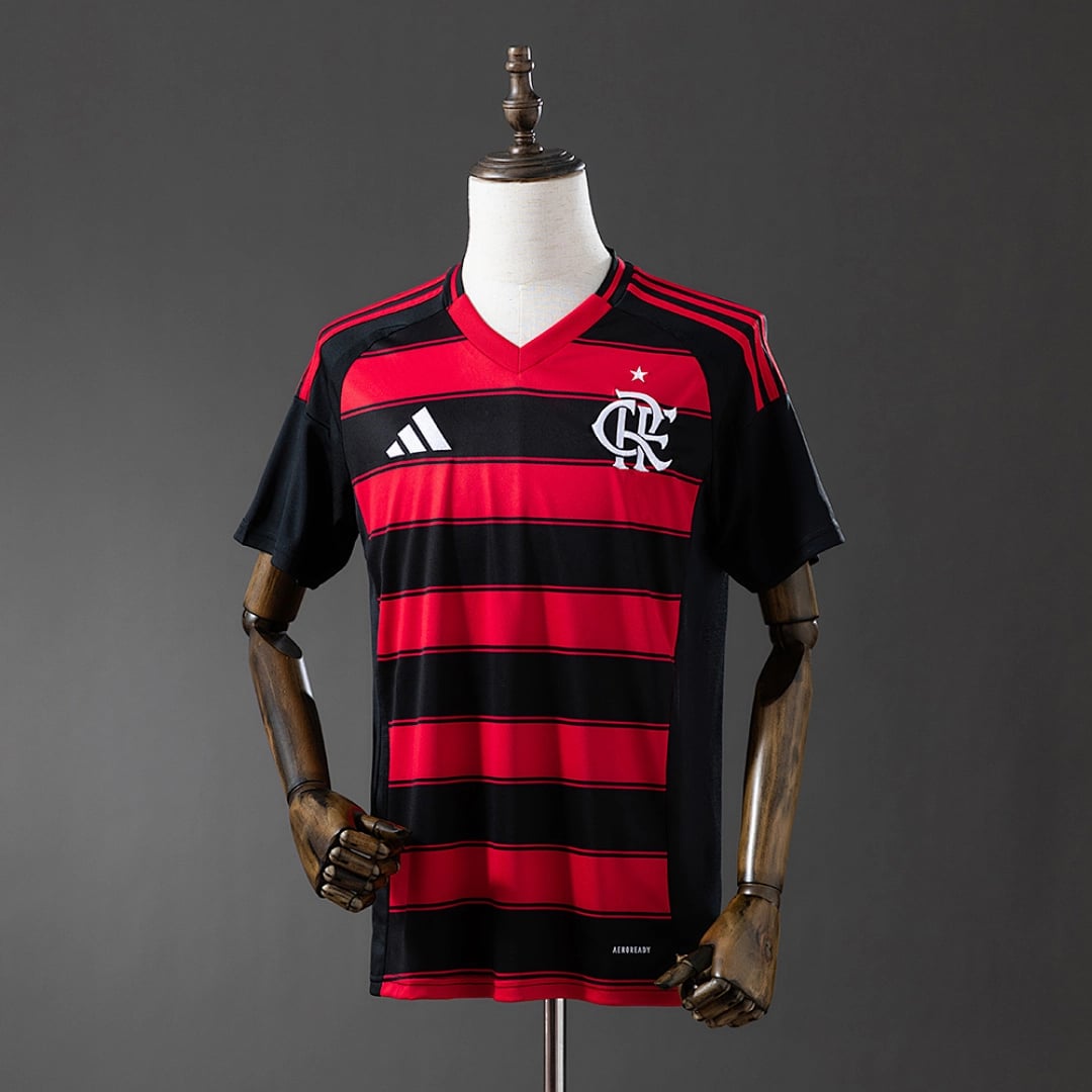 Camisola Principal do Flamengo 2025/2026 Todos Patrocinadores - Vista 1