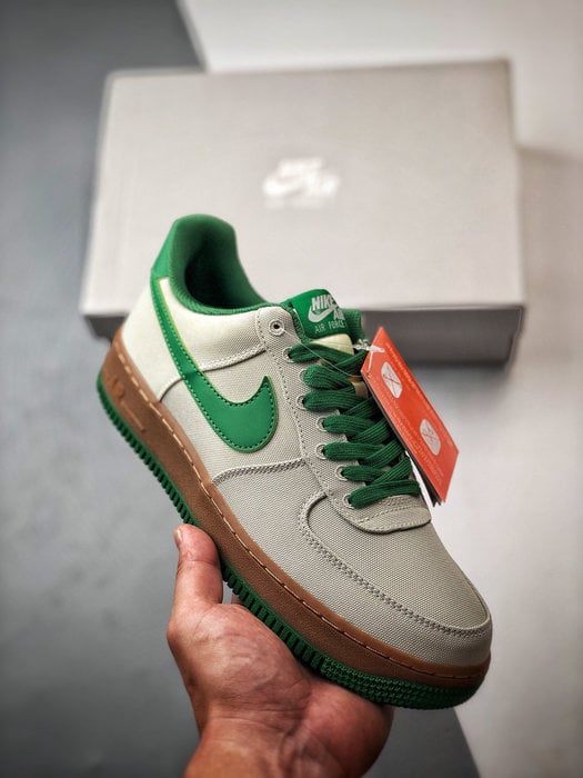 Air Force 1 '07 Low Canvas Cinza e Verde - Vista 1