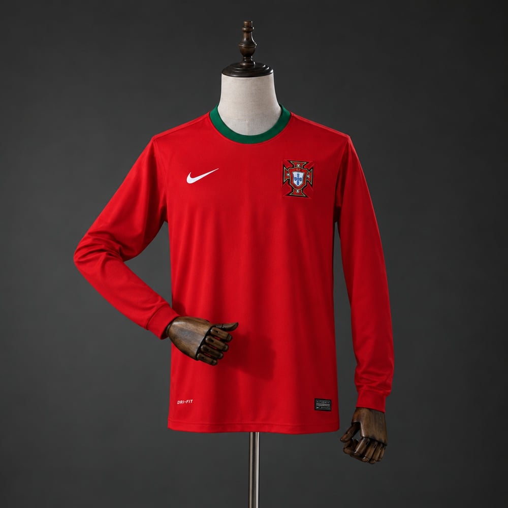 Camisola retro principal de Portugal de 2012, com mangas compridas - Vista 1
