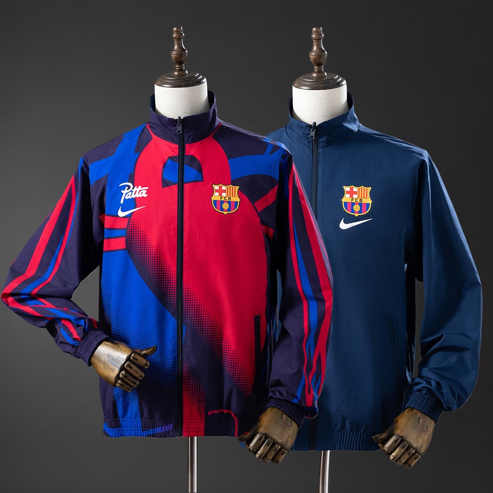 Corta‑Vento Reversível FC Barcelona Vermelho & Azul Marinho - Vista 1