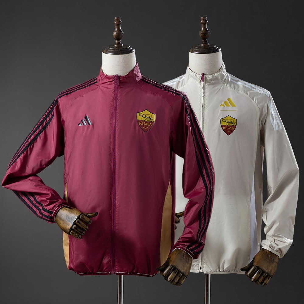 Corta‑Vento Reversível Roma Vermelho & Bege - Vista 1