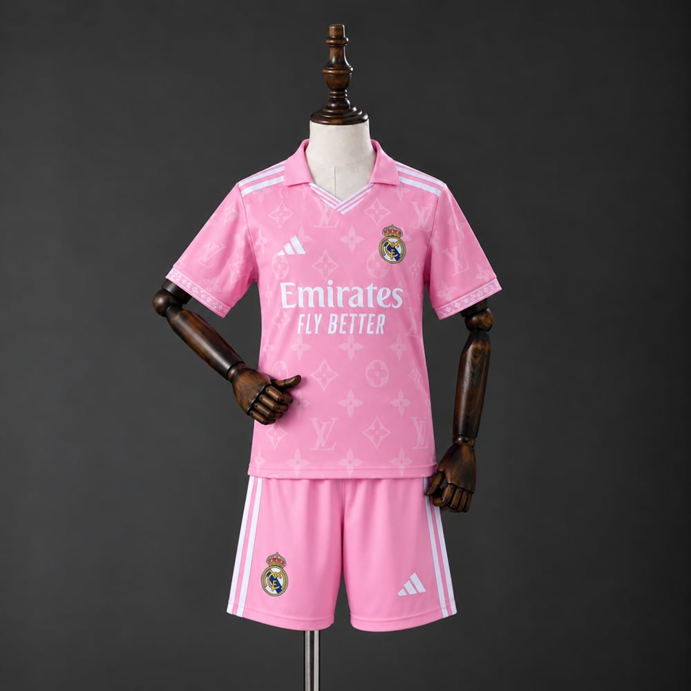 Kit Criança Real Madrid 2026/2027 Rosa Edição Especial - Vista 1