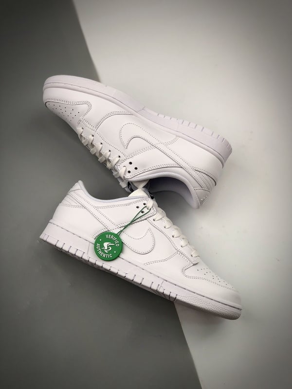 NK Dunk Low Triple White - Vista 6