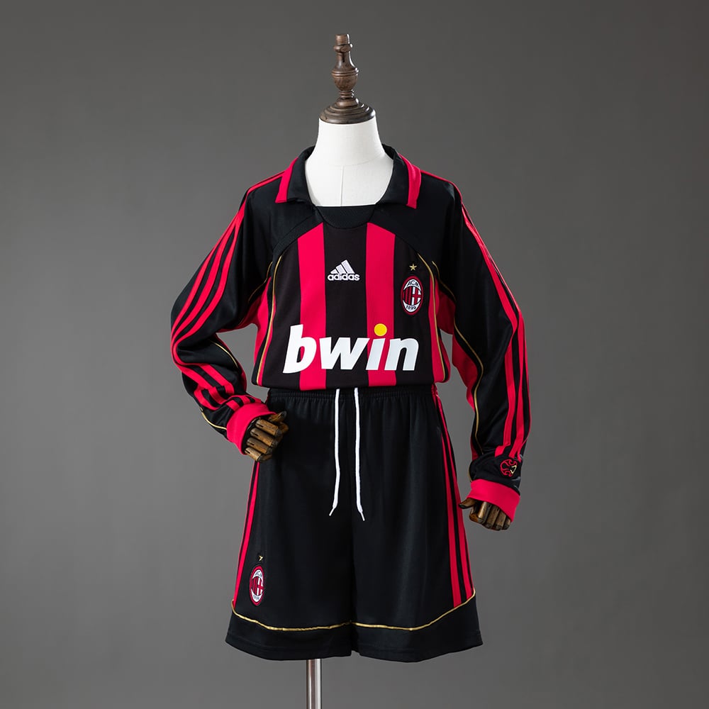 Camisola Principal Retro AC Milan 2006/2007 Manga Comprida Criança - Vista 1