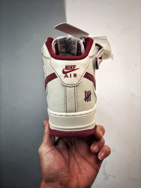 Air Force 107 Mid Cinco Faixas Bege Branco e Vinho - Vista 3