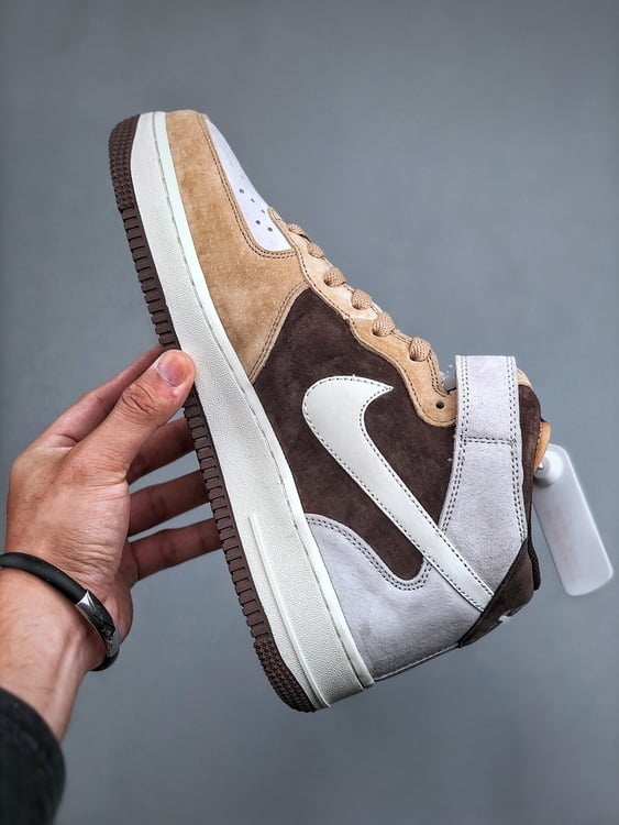 Air Force 107 Mid Cafe Grao Cor - Vista 9