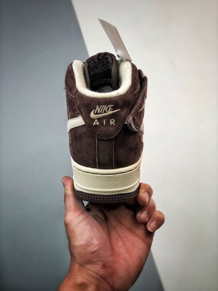 Air Force 107 Mid Chocolate e Marrom Camurca - Vista 5