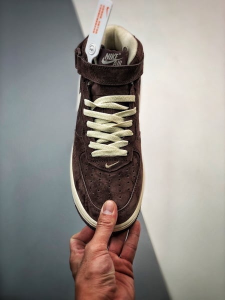 Air Force 107 Mid Chocolate e Marrom Camurca - Vista 8