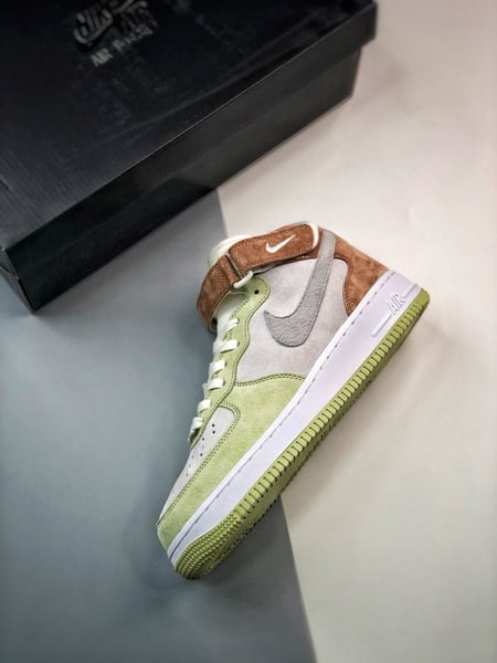 Air Force 107 Mid Verde Claro e Cinzento Meio Alto - Vista 5