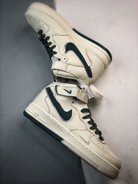 Air Force 107 Mid Bege Branco e Verde Escuro 3M - Vista 6