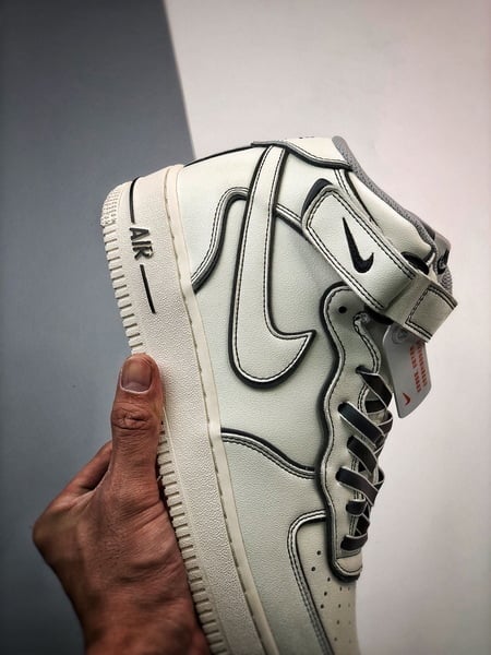 Air Force 107 Mid Bege e Preto - Vista 9