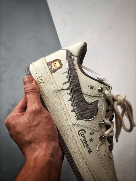 Air Force 1 '07 Low Capibara Mescla Branco e Marrom - Vista 2