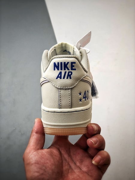 Air Force 1 '07 Low Aniversário Creme e Azul - Vista 3