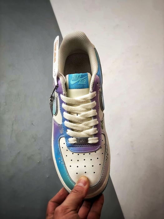 Air Force 1 Low Estilo Chinês Azul, Verde e Roxo - Vista 9