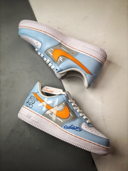 Air Force 1 '07 Low Urso Branco, Azul e Laranja - Vista 6
