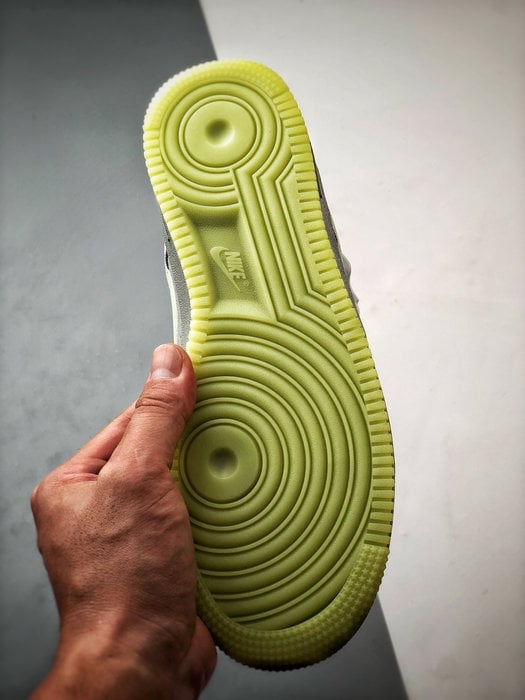 Air Force 1 '07 Low Canvas Cinza e Verde - Vista 4