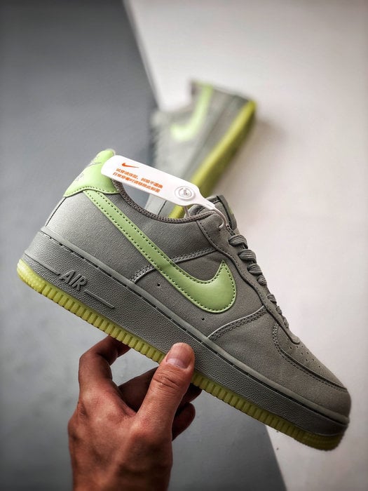 Air Force 1 '07 Low Canvas Cinza e Verde - Vista 7