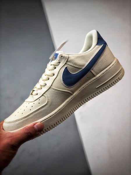 Air Force 1 '07 Low Lona Off-White e Azul - Vista 5
