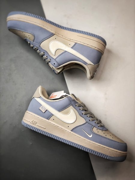 Air Force 1 '07 Low Cinzento e Azul - Vista 6