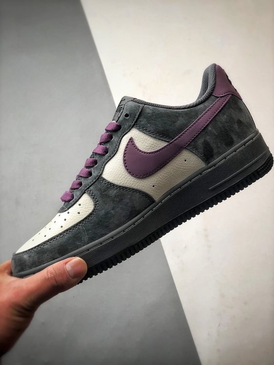 Nike Air Force 1 '07 Low Cinza Nebuloso e Roxo - Vista 5