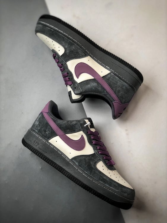 Nike Air Force 1 '07 Low Cinza Nebuloso e Roxo - Vista 6