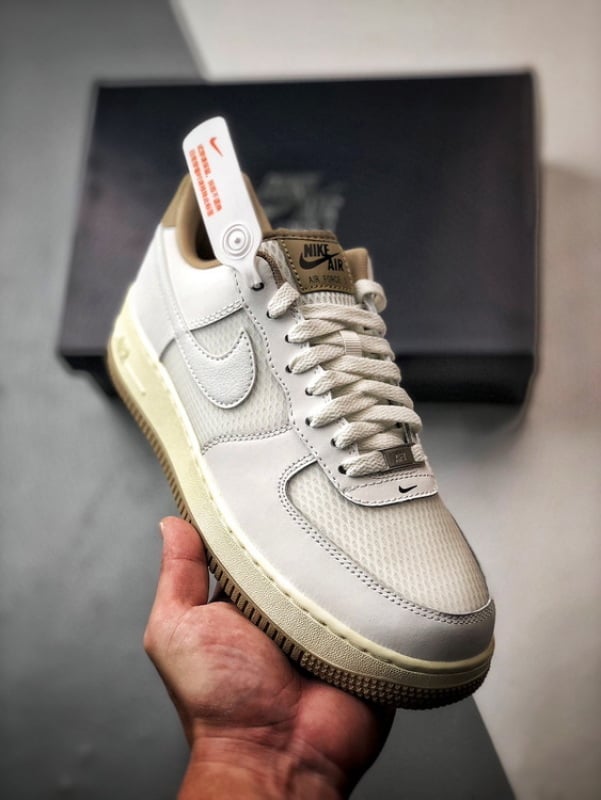 Air Force 1 '07 Low Branco e Marrom - Vista 1