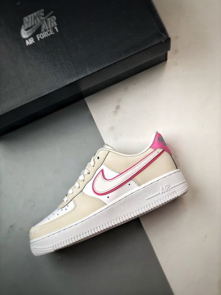 Air Force 1 '07 Low Branco, Cinza, Rosa e Verde - Vista 8