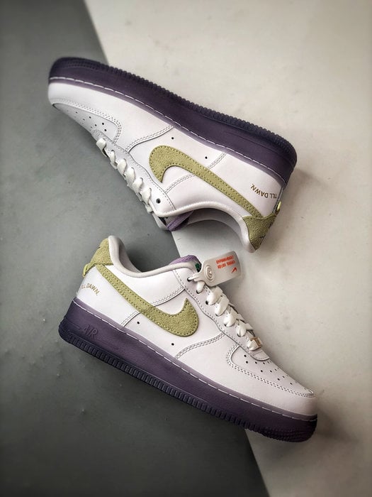Air Force 1 '07 Low Branco, Verde e Roxo - Vista 6