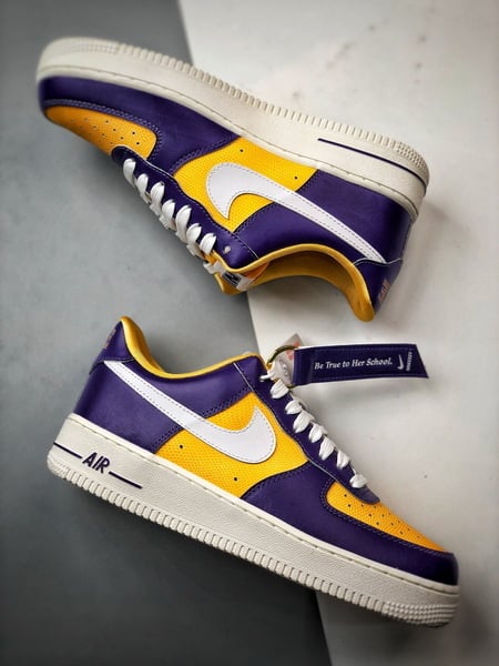 Air Force 1 '07 Low Roxo e Amarelo - Vista 6