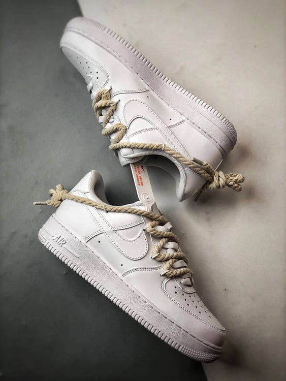 Nike Air Force 1 Low 07 Branco com Cordas - Vista 6