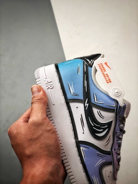 Air Force 1 '07 Low Azul e Rosa Cotton Candy - Vista 2