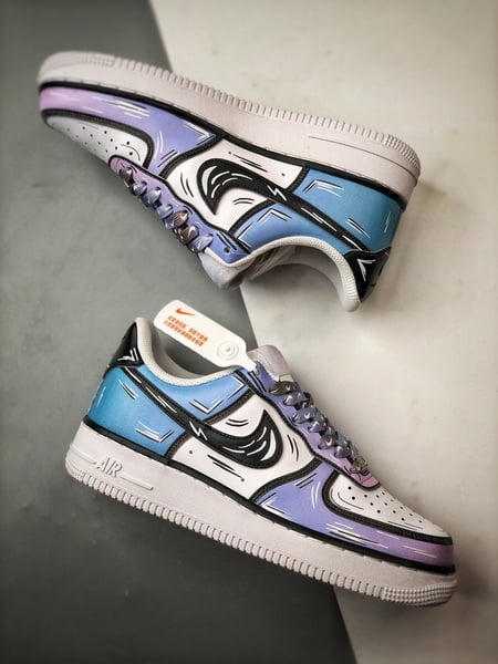 Air Force 1 '07 Low Azul e Rosa Cotton Candy - Vista 6