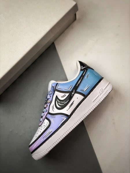 Air Force 1 '07 Low Azul e Rosa Cotton Candy - Vista 8
