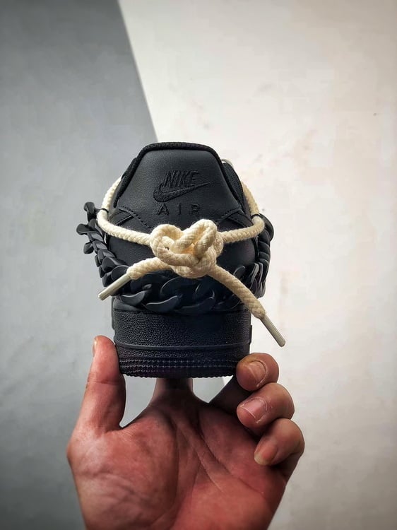 Air Force 1 '07 Low Preto Corrente Desconstruído com Tiras - Vista 3