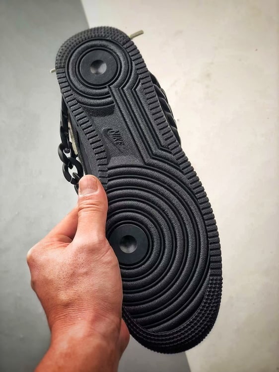 Air Force 1 '07 Low Preto Corrente Desconstruído com Tiras - Vista 4