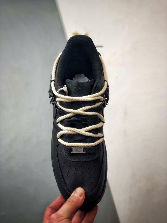 Air Force 1 '07 Low Preto Corrente Desconstruído com Tiras - Vista 9