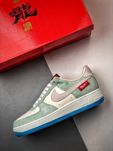 Air Force 1 '07 Low Ano do Dragão Branco e Verde - Vista 8