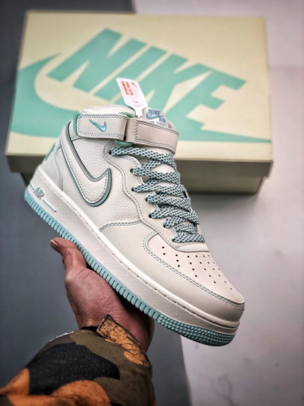 Air Force 1 07 Mid Cinco Faixas Azul Gelo 3M Reflexo