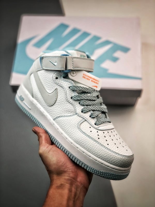 Air Force 1 07 Mid Azul Gelo Estrelas - Vista 1