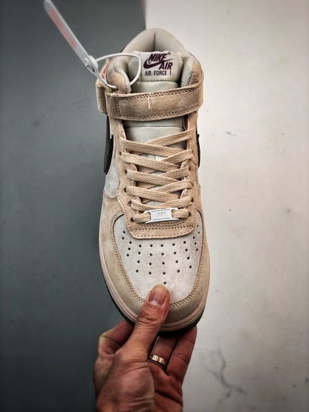 Air Force 1 07 Mid Cinzento Rosa e Verde Camurca - Vista 9