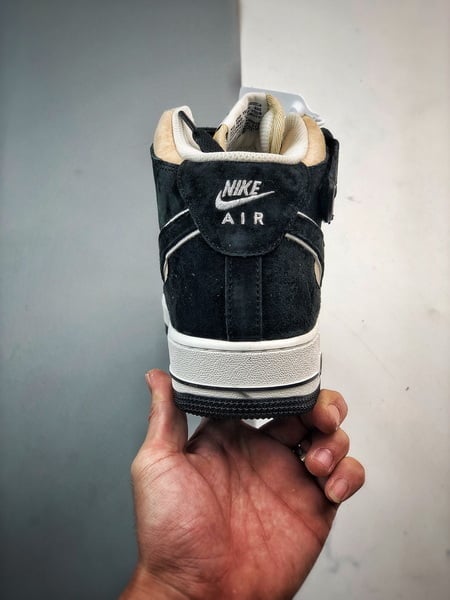 Air Force 1 07 Mid Cinzento Preto e Rosa Camurca - Vista 3