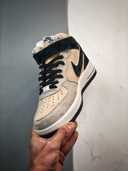 Air Force 1 07 Mid Cinzento Preto e Rosa Camurca - Vista 5