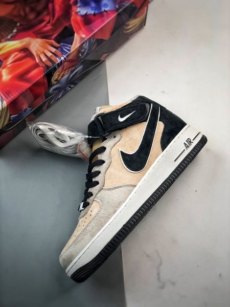 Air Force 1 07 Mid Cinzento Preto e Rosa Camurca - Vista 8