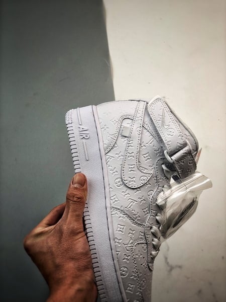 Air Force 1 07 Mid LV Branco Puro Estampado Completo - Vista 2